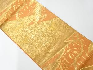 アンティーク　金箔本漆桐模様織出し袋帯（材料）